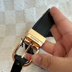 NWT! RARE! Coach Women's Buckle Cut To Size Reversible Belt 25mm CF269 In Black